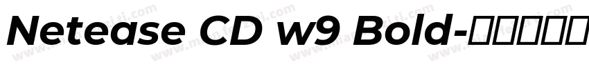 Netease CD w9 Bold字体转换